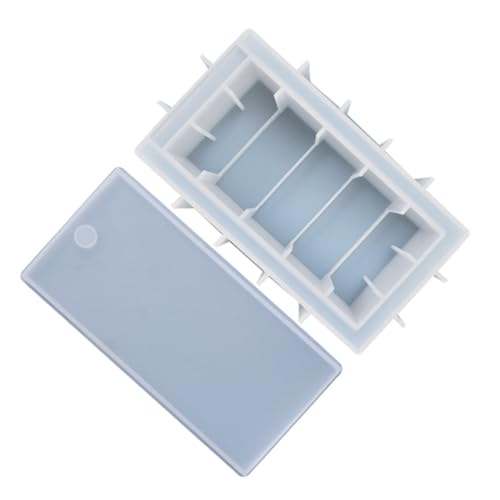 VILLFUL Resin Box Mold für DIY Aufbewahrungsbox mit Abnehmbarem Deckel Flexible Silikonform für Schmuck Münzen Domino Kreative Epoxidharz Bastelform Einfach zu Reinigen Vielseitig von VILLFUL