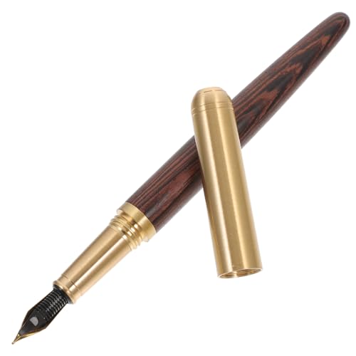 VILLFUL Retro Kalligraphie Füllfederhalter aus Robustem Hartholz und Messing Kleines Geschenkset für Schule Büro und Unterwegs Langlebiger Leichter Holzstift zum Schreiben und VILLFUL Retro Kalligraphie Füllfederhalter aus Robustem Hartholz und Messing Kleines Geschenkset für Schule Büro und Unterwegs Langlebiger Leichter Holzstift zum Schreiben und von VILLFUL
