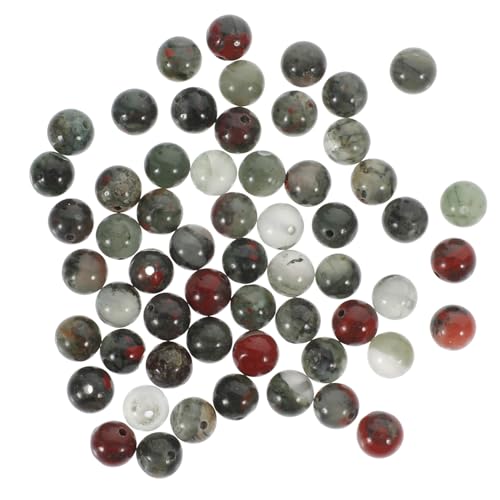 VILLFUL Runde Blutstein Perlen für DIY Schmuck Natürliche Edelstein Abstandshalter für Armbänder und Kreative Bastelarbeiten Langlebig und Vielseitig von VILLFUL