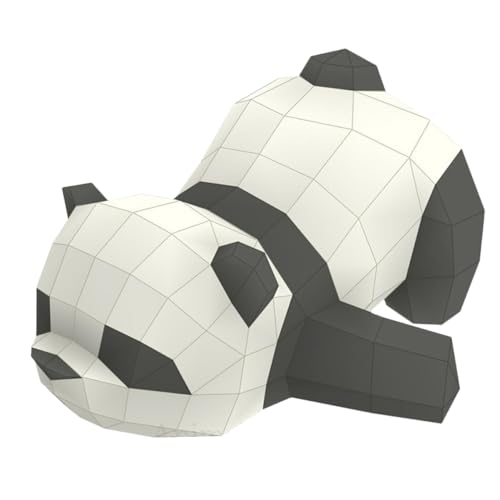 VILLFUL Schlafender Panda Papiermodell DIY Handgemachtes Ornament Stereoskopisches Origami Schillerndem Papier für Kreative Dekoration und Bastelprojekte von VILLFUL