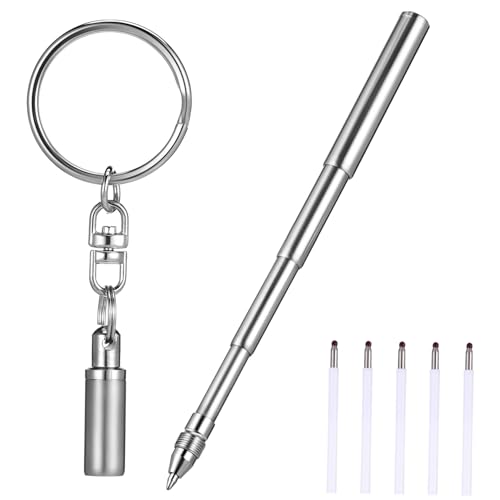 VILLFUL Schlüsselanhänger Kugelschreiber Set Versenkbarer Mini Stift mit Nachfüllungen für Reisen Büro und Unterwegs Robust und für VILLFUL Schlüsselanhänger Kugelschreiber Set Versenkbarer Mini Stift mit Nachfüllungen für Reisen Büro und Unterwegs Robust und für von VILLFUL