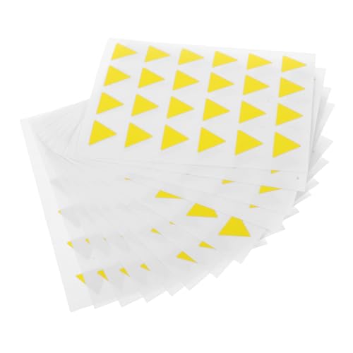 VILLFUL Selbstklebende Dreiecksaufkleber Gelbe Belohnungs und Etikettenaufkleber für Organisation und Kennzeichnung Einfach Anzuwenden für Karten und Diy Projekte von VILLFUL