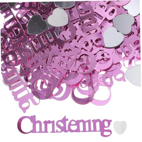 VILLFUL Shower Plastik Konfetti Tischstreu Deko für Taufe Babyparty Shower Souvenir Rosa Herzchen als Tischdeko und Partystreu VILLFUL Shower Plastik Konfetti Tischstreu Deko für Taufe Babyparty Shower Souvenir Rosa Herzchen als Tischdeko und Partystreu von VILLFUL