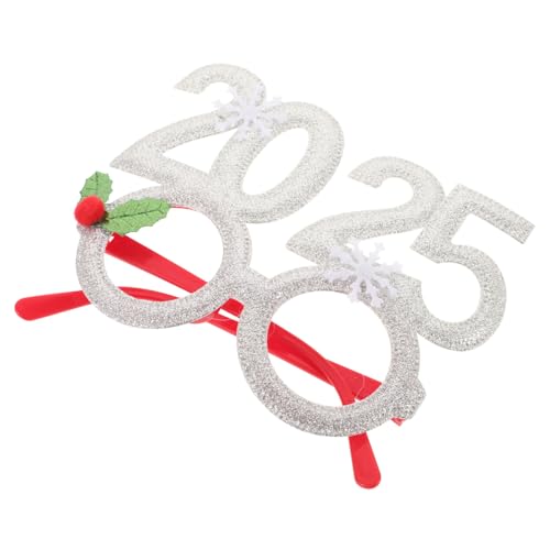 VILLFUL Silberfarbener Partybrillen Haarreifen mit Weihnachtsmotiv Leichte Foto-requisiten für Silvester Neujahrsfeiern Bequeme Passform Festliche Eyewear Accessoires für Weihnachts VILLFUL Silberfarbener Partybrillen Haarreifen mit Weihnachtsmotiv Leichte Foto-requisiten für Silvester Neujahrsfeiern Bequeme Passform Festliche Eyewear Accessoires für Weihnachts von VILLFUL