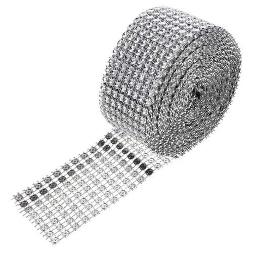 VILLFUL Silbernes Strassband mit Hohlnetz Funkelndes Kristall diamant dekoband für Bastelarbeiten Hochzeits Partydekoration Zuschneidbares Schmuckband Vielseitiges Glitzer trim VILLFUL Silbernes Strassband mit Hohlnetz Funkelndes Kristall diamant dekoband für Bastelarbeiten Hochzeits Partydekoration Zuschneidbares Schmuckband Vielseitiges Glitzer trim von VILLFUL