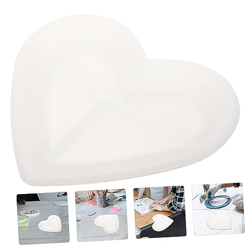 VILLFUL Silikonform Tray DIY Herz Tablettform für Schmuckherstellung Flexible Langlebige Gießform für Epoxidharz Dekoratives Ablagetablett Vielseitig für Heim und Bürodeko von VILLFUL