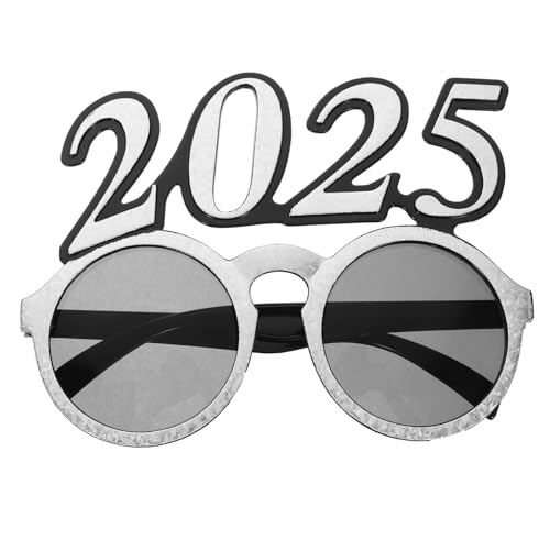 VILLFUL Silvester Partybrille Silber Helle Zahlenbrille Lustige Neujahrsbrille Leichtes Kompaktes Partyzubehör Für Erwachsene Und Foto Requisiten von VILLFUL