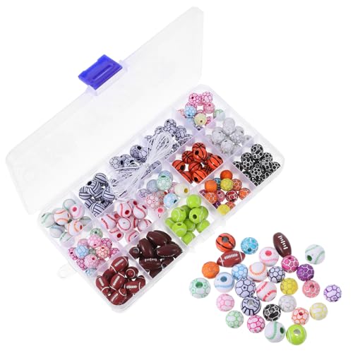 VILLFUL Sport Ball Charms für DIY Armbänder Acryl Schmuck Bastelset für Sportliebhaber Fußball Basketball Rugby Designs VILLFUL Sport Ball Charms für DIY Armbänder Acryl Schmuck Bastelset für Sportliebhaber Fußball Basketball Rugby Designs von VILLFUL
