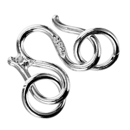 VILLFUL Sterling Silber Schmuckverschluss Mittelgroß mit Doppelschlaufe Einfach zu Installierender Schmuckverbinder für Halsketten und Armbänder Glatte Oberfläche DIY Schmuckherstellung VILLFUL Sterling Silber Schmuckverschluss Mittelgroß mit Doppelschlaufe Einfach zu Installierender Schmuckverbinder für Halsketten und Armbänder Glatte Oberfläche DIY Schmuckherstellung von VILLFUL