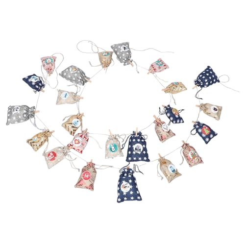VILLFUL Teiliges Adventskalender mit Nummerierten Wiederverwendbaren Jutesäckchen Tage Countdown Beutel mit Zugband Vielseitige DIY Weihnachtskalender Taschen für Familien Geschenke und VILLFUL Teiliges Adventskalender mit Nummerierten Wiederverwendbaren Jutesäckchen Tage Countdown Beutel mit Zugband Vielseitige DIY Weihnachtskalender Taschen für Familien Geschenke und von VILLFUL