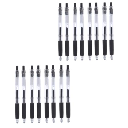 VILLFUL Teiliges Schwarze Gelstifte Mittlere Spitze Einziehbare Schreibstifte mit Druckmechanik Glattes Schreiben Leichte Kugelschreiber für Schüler und Lehrer für Büro und Schule von VILLFUL