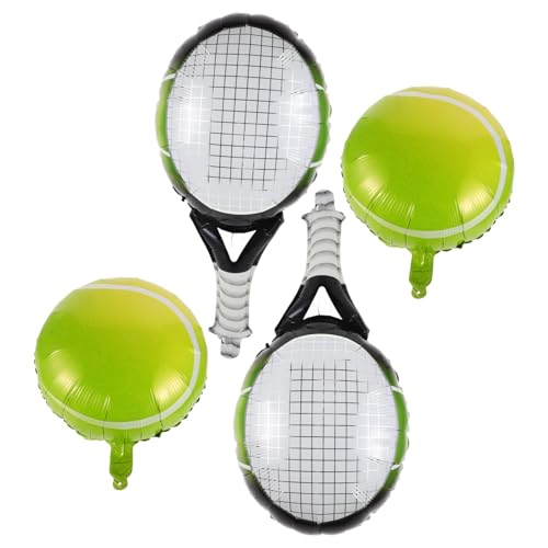 VILLFUL Tennis Party Luftballons Teiliges aus Langlebiger Aluminiumfolie mit Dunkelgrünen Tennisbällen und Grünen Tennisschlägern Wiederverwendbar Aufhängbar für Sportliche Geburtstags VILLFUL Tennis Party Luftballons Teiliges aus Langlebiger Aluminiumfolie mit Dunkelgrünen Tennisbällen und Grünen Tennisschlägern Wiederverwendbar Aufhängbar für Sportliche Geburtstags von VILLFUL
