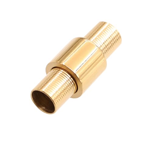 VILLFUL Titanstahl Schmuckverschluss Radform Robustes Armbandverbinder Leichtes DIY Zubehör für Leder Schmuckbänder Großer Lochdurchmesser Goldenes Finish zum Schmuck Selber Machen VILLFUL Titanstahl Schmuckverschluss Radform Robustes Armbandverbinder Leichtes DIY Zubehör für Leder Schmuckbänder Großer Lochdurchmesser Goldenes Finish zum Schmuck Selber Machen von VILLFUL