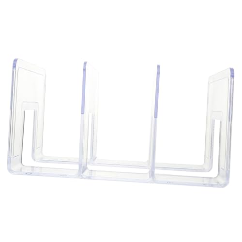 VILLFUL Transparente Buchstütze Mit Mehreren Gittern Stabile Basis Aus Acryl Aktenordner Fürs Büro Einfacher Stil Buchhalter Schreibtisch von VILLFUL