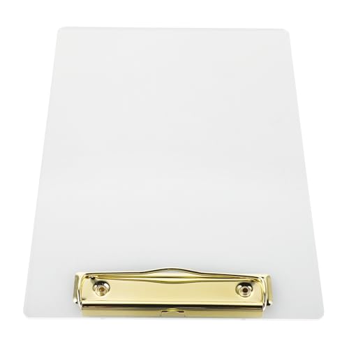 VILLFUL Transparentes Klemmbrett aus Acryl: Glatte Schreibfläche für den Unterricht – Tragbare Schreibtafel im Format A5 – Ideal für die Organisation in der Schule, im Büro und zu Hause von VILLFUL