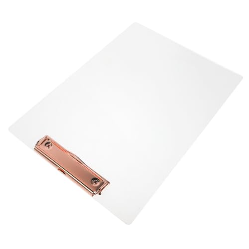 VILLFUL Transparentes Klemmbrett aus Acryl: Glatte Schreibfläche für den Unterricht – Tragbare Schreibtafel im Format A5 – Ideal für die Organisation in der Schule, im Büro und zu Hause von VILLFUL