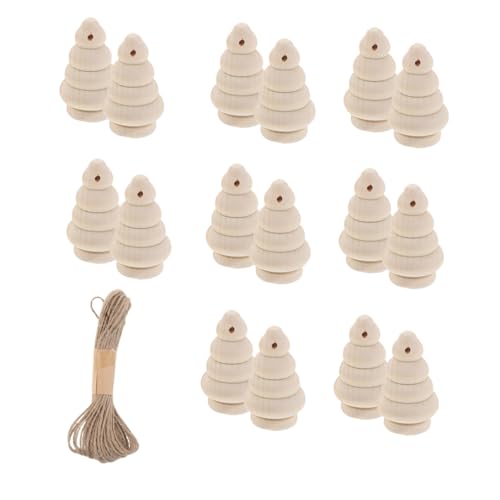 VILLFUL Unlackierte Holz Weihnachtsbaumanhänger mit Vorgebohrten Löchern und Juteband Kleine Bemalbare Holzfiguren für DIY Kreativität und Festliche Dekorationen VILLFUL Unlackierte Holz Weihnachtsbaumanhänger mit Vorgebohrten Löchern und Juteband Kleine Bemalbare Holzfiguren für DIY Kreativität und Festliche Dekorationen von VILLFUL