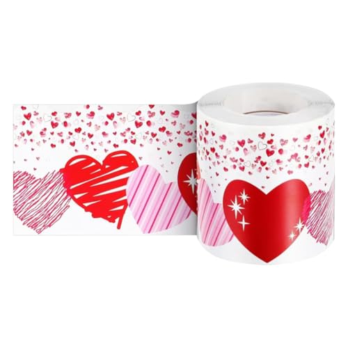 VILLFUL Valentinstag Deko Aufkleber Herzen Romantische Rahmenstickers für Hochzeiten Klassenzimmer und Zuhause Einfache Anwendung Rückstandslos Ablösbar Vielseitige von VILLFUL