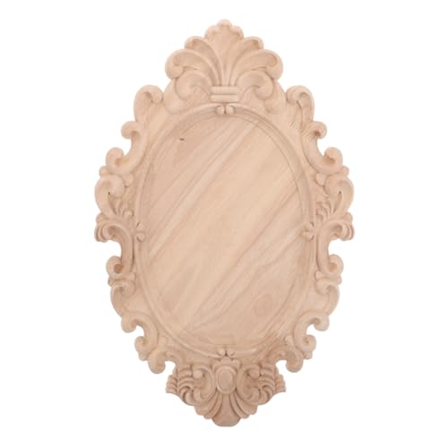 VILLFUL Vintage Holzgeschnitzte Onlay Appliques Aus Unlackiertem Holz Für Möbel Dekoration Natürliche Holzornamente Zum Selbstgestalten Vielseitige Holzverzierungen Für Schrank Kommode Und von VILLFUL