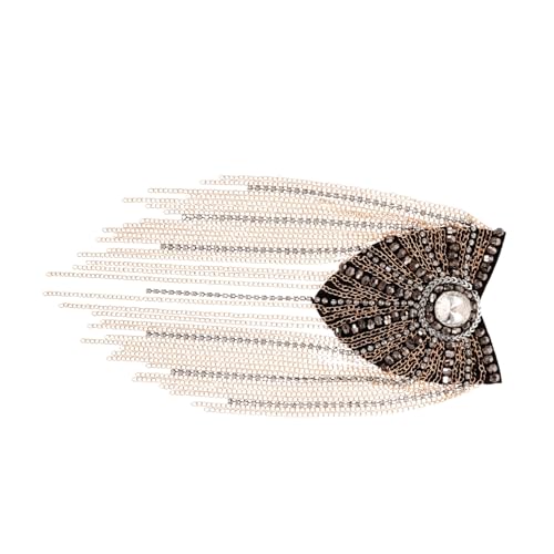 VILLFUL Vintage Quasten Schulter Epauletten mit Kettenlink Handgefertigte Goldfarbene Schmuck Schulterklappen für Kostüm Hochzeit Bühnenauftritt und Festliche Anlässe von VILLFUL