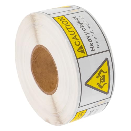 VILLFUL Warnetiketten Schwerlast Aufkleber Rolle Stark Haftend für Versandverpackungen Team Lift Label für Lager Versand und Transport Sichere Kennzeichnung Schwerer Pakete von VILLFUL