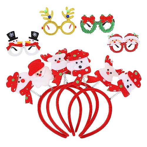 VILLFUL Weihnachtliche Haarreifen Teilig mit Glitzerbrillen Mix Festliche Party Kostüm Deko Bequem und Sicher als Fotorequisite für Xmas Feier VILLFUL Weihnachtliche Haarreifen Teilig mit Glitzerbrillen Mix Festliche Party Kostüm Deko Bequem und Sicher als Fotorequisite für Xmas Feier von VILLFUL