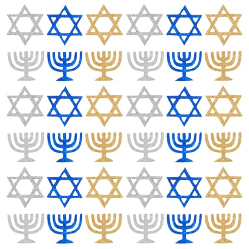 VILLFUL Weihnachts-Konfetti, Chanukkah, Partyzubehör, Chanukah-Konfetti, Dekoration, Stern-Konfetti, jüdisches Hanukka-Dekor, jüdisches Konfetti, Ornament, Aufkleber, silberfarbenes blaues Papier, 100 VILLFUL Weihnachts-Konfetti, Chanukkah, Partyzubehör, Chanukah-Konfetti, Dekoration, Stern-Konfetti, jüdisches Hanukka-Dekor, jüdisches Konfetti, Ornament, Aufkleber, silberfarbenes blaues Papier, 100 von VILLFUL