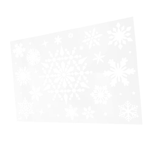 VILLFUL Weihnachts Schneeflocken Malvorlage Wiederverwendbare Kunststoff Schablone für Kreative Wandmalerei und Diy Weihnachtsdekoration für Festliche Projekte von VILLFUL