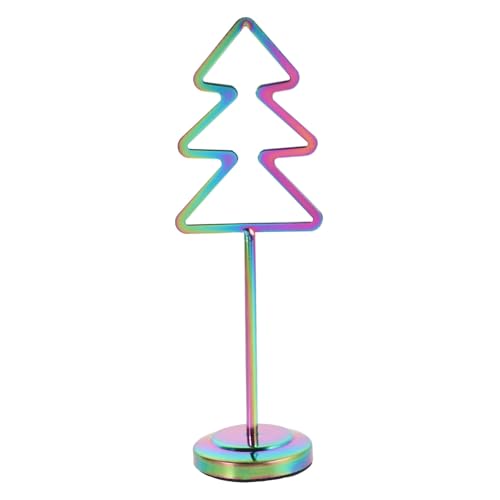 VILLFUL Weihnachtsbaum Kartenhalter mit Memo Clip Multifunktionaler Kartenständer für Fotos Geschenkkarten und Memos für Büro und Zuhause Farbige Oberfläche von VILLFUL