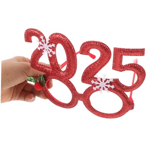 VILLFUL Weihnachtsbrille Partybrille Rote Xmas Brillen Requisite Leichtes Accessoire Silvester Fotorequisit für Festliche Feiern und Neujahrsveranstaltungen VILLFUL Weihnachtsbrille Partybrille Rote Xmas Brillen Requisite Leichtes Accessoire Silvester Fotorequisit für Festliche Feiern und Neujahrsveranstaltungen von VILLFUL