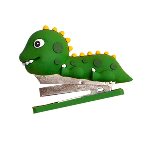VILLFUL Wiederverwendbarer Dinosaurier Hefter aus Silikon Mini Heftgerät für Büro und Schule Dekoratives Bürozubehör mit Feiner Verarbeitung für Langlebige Nutzung von VILLFUL