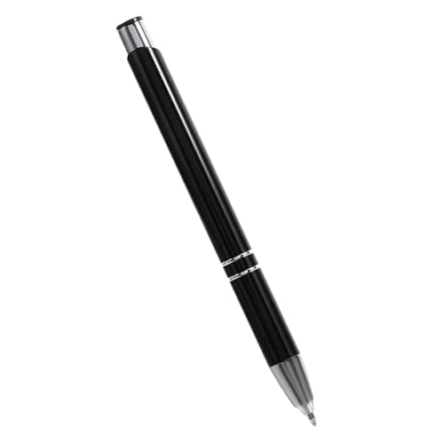 VILLFUL Wiederverwendbarer Kugelschreiber aus Metall Handlicher Stift für Bürobedarf Komfortabler Griff Nachfüllbar für Büroangestellte Designer und Kreative Schwarze Farbe von VILLFUL