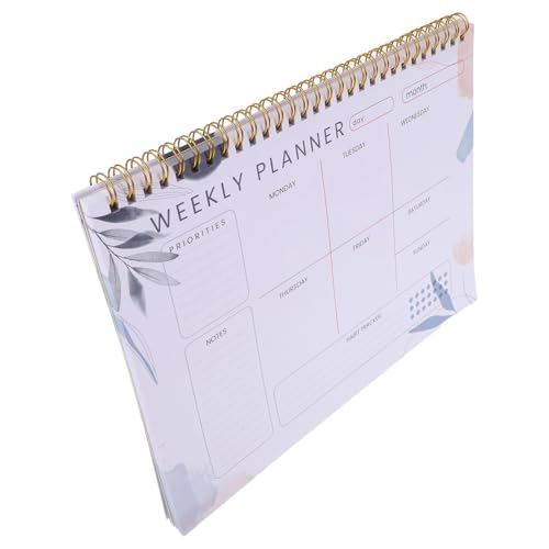 VILLFUL Wochenplaner-Notizblock: 10,2"X7,4"X0,7" Schreibtischplaner-Kalender für Ziele und Aufgaben - Undatierter Aufgabenplanungsblock - Prioritäten-Checkliste fürs Geschäft von VILLFUL