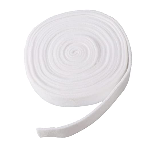 VILLFUL Wollfilzband Weiß Umweltfreundliches Bastelmaterial für DIY Weihnachtsdeko Applikationen Schleifen Kränze und Patchwork Langlebiges Filzband für Handwerk und Baumornamente von VILLFUL