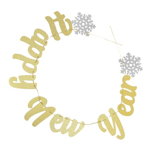 VILLFUL Year Bunting Flag Party Banner Cake Topper Festliche Neujahrsdekoration für Silvesterfeier Innen und Außen Party-deko mit Hellem Klassischem Design VILLFUL Year Bunting Flag Party Banner Cake Topper Festliche Neujahrsdekoration für Silvesterfeier Innen und Außen Party-deko mit Hellem Klassischem Design von VILLFUL