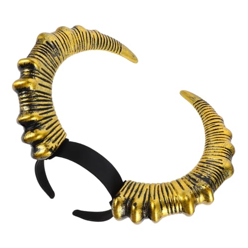 VILLFUL Ziegenhörner-stirnband Für Erwachsene Unisex-cosplay-hörner Widderhörner Gothic-kopfbedeckung Halloween-cosplay-outfit Weihnachtskostüm-stirnband Hornkrone Party-kopfbedeckung von VILLFUL