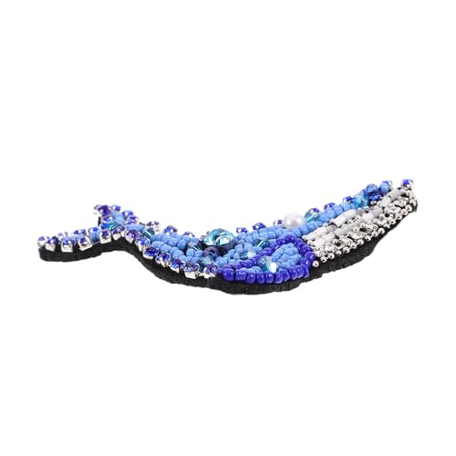 Whale Pattern Beaded Applique Patch Einfache Diy Verzierung für Kleidung für Pullover und Westen Anfängerfreundlich Langlebig und Kreativ Gestalten Vielseitige von VILLFUL