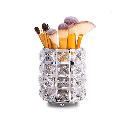 VINCIGANT Kerzenhalter Make-up Pinselhalter für Hochzeit Tischdekoration, Geburtstags Geschenk (Square Gold/Silber) von VINCIGANT