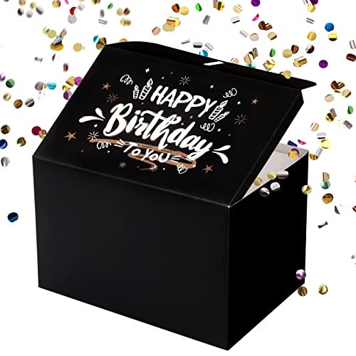 VINFUTUR Explosionsbox Konfetti Geschenkbox DIY Explodierende Konfetti Überraschungsbox Geschenkschachtel für Geburtstag Geschenk von VINFUTUR