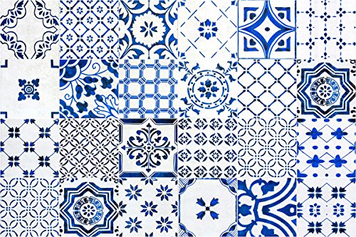 VINILIKO Lisboa Sticker, Vinyl und PVC, blau, 15x15x0,1 cm, 24 von VINILIKO