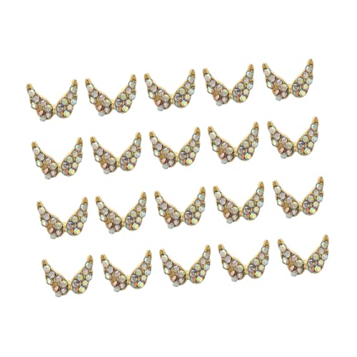 20 Stück Glitzer Flügel Rhinestone Maniküre Charms Diy Nagelkunst Aufkleber Nagelverzierung für Designs und Einfache Anwendung 20 Stück Glitzer Flügel Rhinestone Maniküre Charms Diy Nagelkunst Aufkleber Nagelverzierung für Designs und Einfache Anwendung von VINTORKY