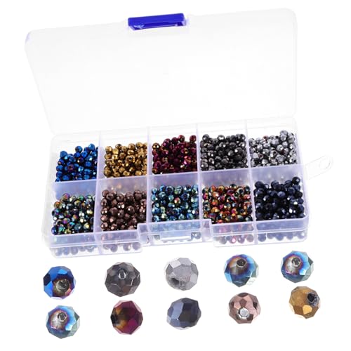 VINTORKY 1 Schachtel Glasperlen DIY Schmuckperlen in Box Flache Spacer Perlen mit Kleine Bunte Glaszwischenperlen für Armband Halskettenherstellung Vielseitiges Bastelzubehör von VINTORKY