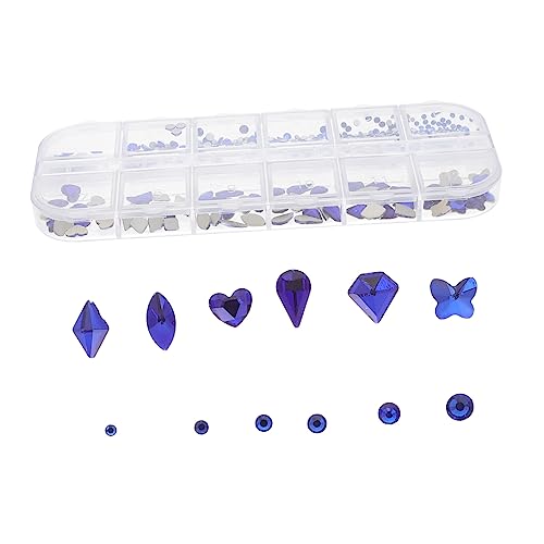 VINTORKY 1 Schachtel Nail-art-zubehör Nageldiamanten Selber Machen Nagelkunst- Nailart-strasssteine Nägeldekoration Nagel Diamanten 3d-nailart-schmuck Nagel Edelsteine Blue Harz von VINTORKY