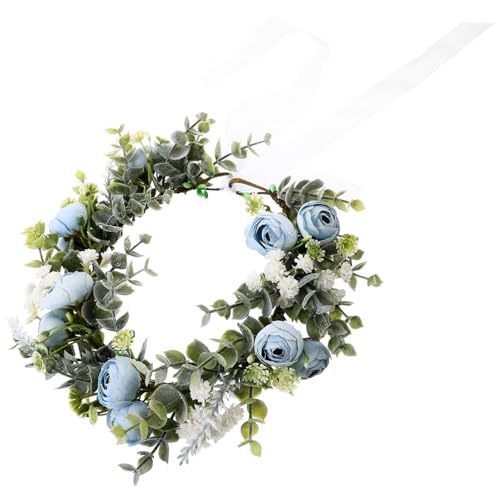 VINTORKY 1 Stück Blumenkranz Hochzeitskopfschmuck für Damen Leichtes Haaraccessoire für Braut und Hochzeitsfeiern Handgefertigter Haarschmuck Blau für Karneval und Maskerade VINTORKY 1 Stück Blumenkranz Hochzeitskopfschmuck für Damen Leichtes Haaraccessoire für Braut und Hochzeitsfeiern Handgefertigter Haarschmuck Blau für Karneval und Maskerade von VINTORKY