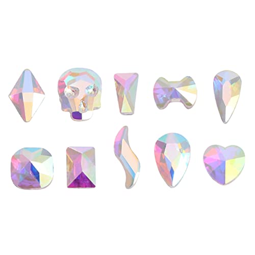 VINTORKY 100 Stück Ab Crystal Flatback Strasssteine Mischgrößen und Formen für Nagelkunst Glitzernde Glassteine für Diy Nail Art Schmuckherstellung und Kreative Dekoration VINTORKY 100 Stück Ab Crystal Flatback Strasssteine Mischgrößen und Formen für Nagelkunst Glitzernde Glassteine für Diy Nail Art Schmuckherstellung und Kreative Dekoration von VINTORKY