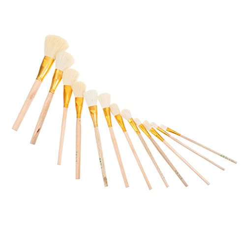 VINTORKY 12 Stück Teiliges Set Malpinsel Ziegenhaar mit Holzgriff für Vergoldung Aquarell Öl und Kreative Projekte Vielseitige Pinsel für Präzise Anwendungen und Stenciling VINTORKY 12 Stück Teiliges Set Malpinsel Ziegenhaar mit Holzgriff für Vergoldung Aquarell Öl und Kreative Projekte Vielseitige Pinsel für Präzise Anwendungen und Stenciling von VINTORKY