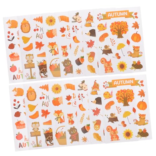 VINTORKY 16 Blatt Teiliges Thanksgiving Fensteraufkleber Hochwertigem Material Wiederverwendbare Abziehbare Dekorationen für Fenster Kühlschrank Party und Herbstdeko für Erntedankfest VINTORKY 16 Blatt Teiliges Thanksgiving Fensteraufkleber Hochwertigem Material Wiederverwendbare Abziehbare Dekorationen für Fenster Kühlschrank Party und Herbstdeko für Erntedankfest von VINTORKY