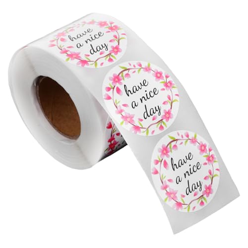 VINTORKY 1Rolle Rollenaufkleber mit Kirschblüten Design Selbstklebende Blumenetiketten für Kreative Bastelprojekte und Geschenksiegel Leicht Abziehbar und Farbenfroh VINTORKY 1Rolle Rollenaufkleber mit Kirschblüten Design Selbstklebende Blumenetiketten für Kreative Bastelprojekte und Geschenksiegel Leicht Abziehbar und Farbenfroh von VINTORKY