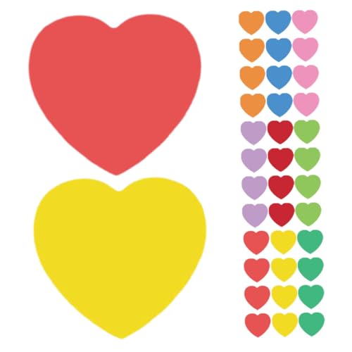 VINTORKY 2 Sätze Herzförmige Papier Schneidefiguren Farben Diy Bastelset Kleine Herzformen Valentinstag Klassenzimmer Dekoration Bulletin Board Hochzeits Party Zubehör von VINTORKY