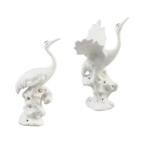 VINTORKY 2 Stück Keramik Enten Figuren Mikrolandschaft Dekoration Schreibtisch Ornament für Zuhause Büro Kleine Tischdekoration für Partys Wohnzimmer Schlafzimmer von VINTORKY
